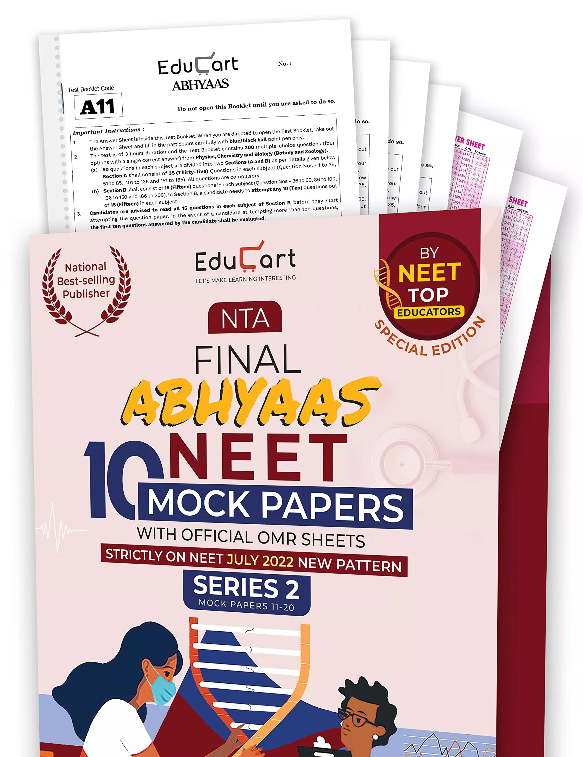 Educart ABHYAAS Final NEET Mock Test Series 2 (papers 11-20) on Latest ...