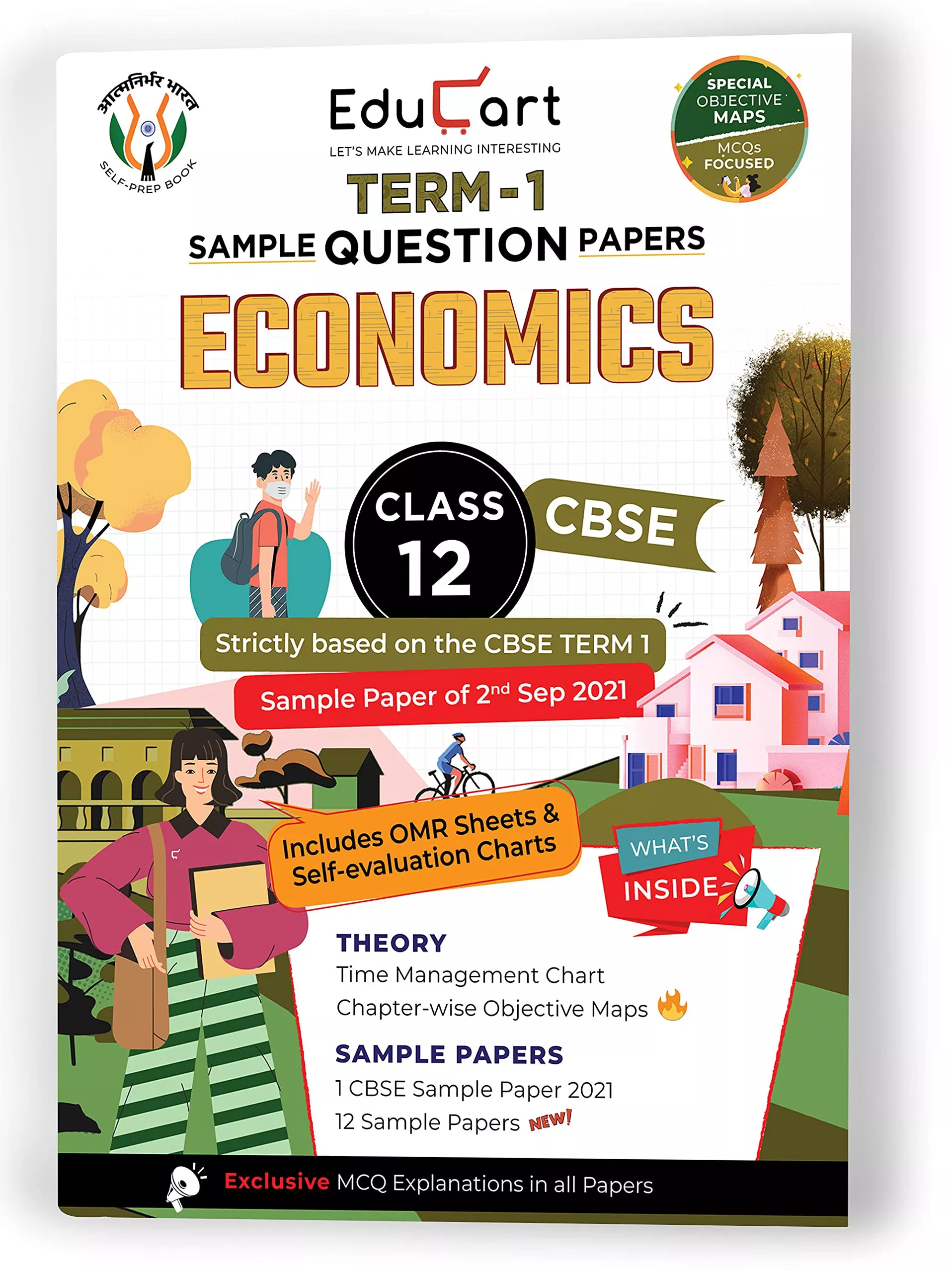 Educart CBSE Term 1 ECONOMICS Sample Papers Class 12 MCQ Book For Dec ...
