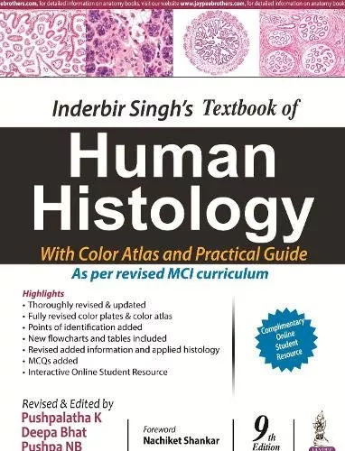 Inderbir Singh’S Textbook Of Human Histology With Colour Atlas And Practical Guide