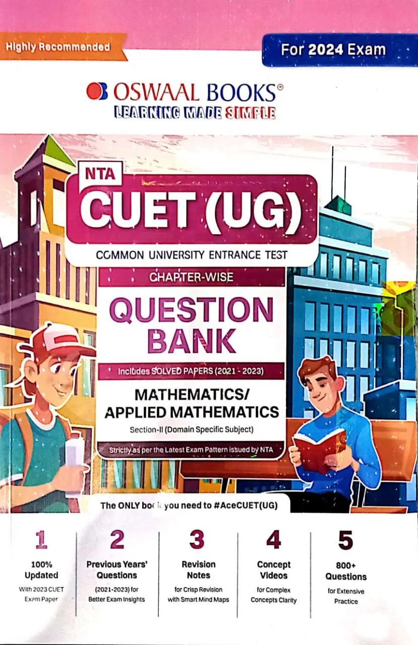 Nta Cuet ( UG ) Question Bank Mathematics/Applied Math (20232024)