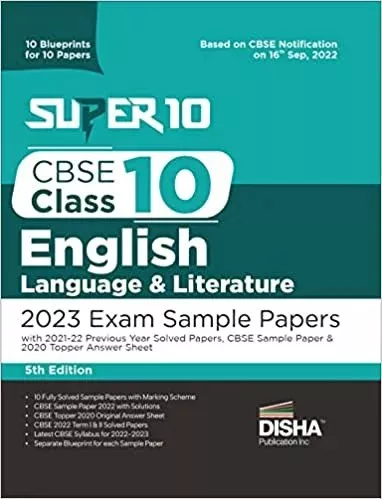 Super 10 CBSE Class 10 English Language & Literature 2023 Exam Sample ...